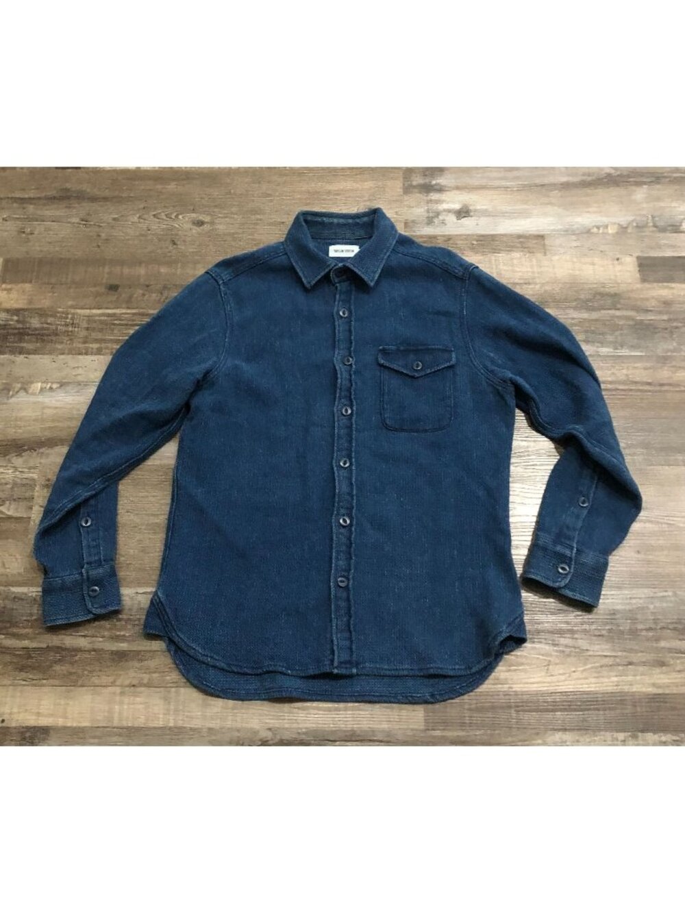 Taylor Stitch Mens Size 40 Blue Button Up Corduroy Shirt Long Sleeve